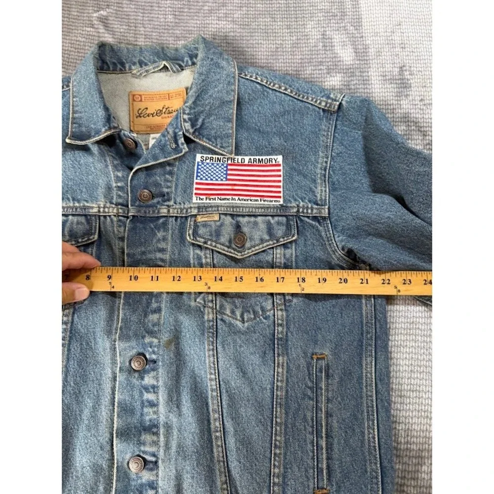 Levi Strauss Signature Denim Jacket M Blue Springfield Armory‎ Combat Engineer.
